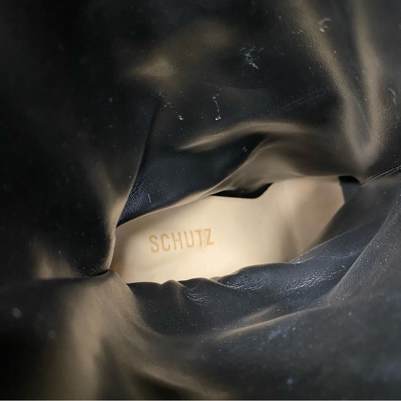 Schutz Ashlee Black Suede Slouch Heeled Boot 11B - Picture 15 of 16